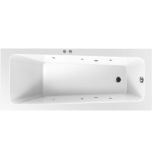 Акриловая ванна Excellent Ava WAEX.AVA17.SOFT 170x70 см, с гидромассажем, с каркасом, со сливом-переливом