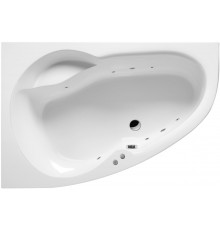 Акриловая ванна Excellent Newa WAEX.NEL16.SOFT L 160x95 см, угловая, с гидромассажем, с каркасом, со сливом-переливом, асимметричная