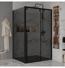 Душевой уголок Ambassador Intense 110022202IBB-100IBB 130х100 см, профиль черный