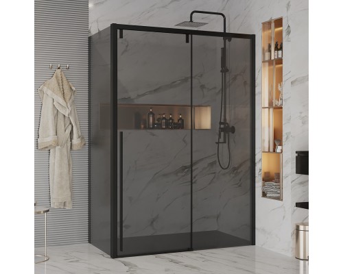 Душевой уголок Ambassador Intense 110022203IBB-80IBB 140х80 см, профиль черный