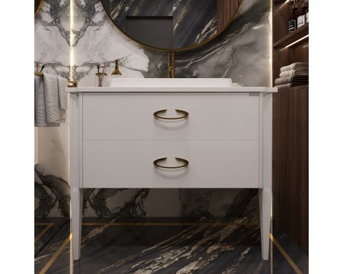 Тумба с раковиной STWORKI Luna 100 white