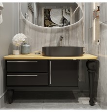 Тумба с раковиной STWORKI Prestige 140 black matt