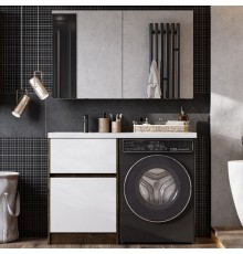 Мебель для ванной комнаты AQUATON Лондри 60 L, дуб рустикальный, белый
