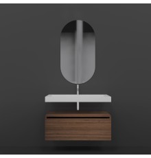 Мебель для ванной комнаты Armadi Art Flat 100 подвесная, dark oak