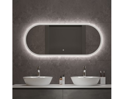 Зеркало Art Max Bari 50x120, белый матовый