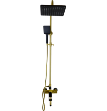 Душевая стойка Bronze de Luxe Element EL77GB золото, черный