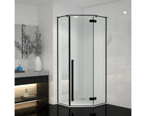 Душевой уголок Ceruttispa C2A 100x100, профиль черный