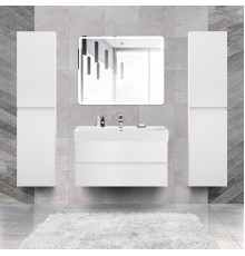 Мебель для ванной комнаты Cezares Molveno 46 100 bianco ghiaccio, с раковиной Cezares CZR-MIL-100-LVB
