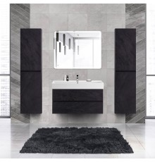 Мебель для ванной комнаты Cezares Molveno 46 100 nero, с раковиной Cezares CZR-MIL-100-LVB