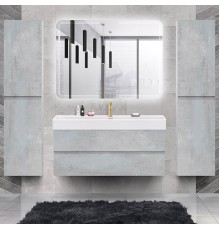 Мебель для ванной комнаты Cezares Molveno 46 120 beton, с раковиной Cezares CZR-MIL-120-LVB