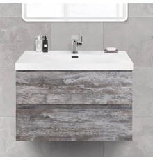 Тумба с раковиной Cezares Molveno 46 80 legno grigio, с раковиной Cezares CZR-MIL-80-LVB