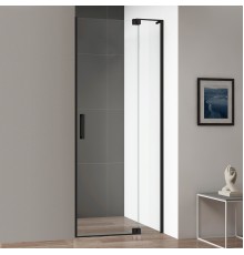 Душевая дверь в нишу Cezares Slider B 1 100/110 C Nero профиль черный, стекло прозрачное