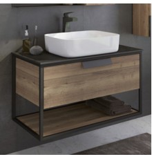Тумба с раковиной Comforty Кёльн 90-1, дуб темный