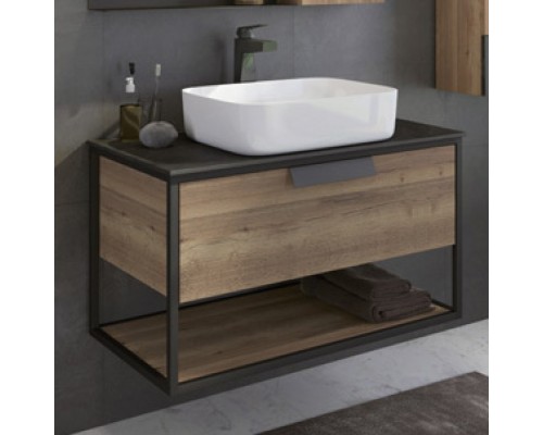 Тумба с раковиной Comforty Кёльн 90-1, дуб темный