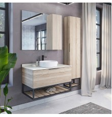 Мебель для ванной комнаты Comforty Порто 90 подвесная, дуб дымчатый