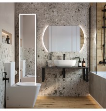 Мебель для ванной комнаты DIWO Элиста 100 чёрный мрамор, с раковиной Moduo 50 Square