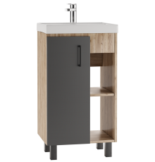 Тумба с раковиной Домино Craft 50 дуб вотан, графит