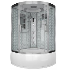 Душевая кабина Niagara Luxe 7744W хром, металлик, с высоким поддоном, с сиденьем