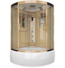 Душевая кабина Niagara Luxe 7744G золото, с высоким поддоном, с сиденьем