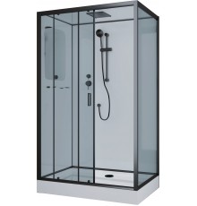Душевая кабина Niagara Premium NG-6912-01QL BLACK, 120х80х210 левая, черная, с низким поддоном