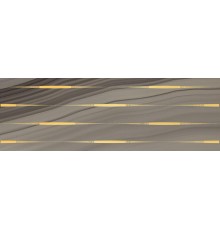 Декор Laparet Agat Lines глянцевый 20x60 кофейный