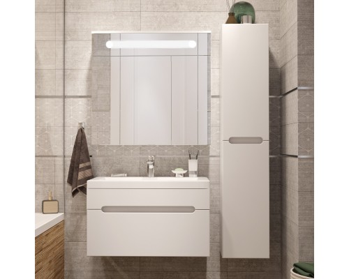 Мебель для ванной комнаты DIWO Коломна 80, подвесная, белая, российская (гарнитур, мебель)