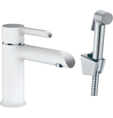 Смеситель для раковины Haiba HB12805-8 с гигиеническим душем, белый