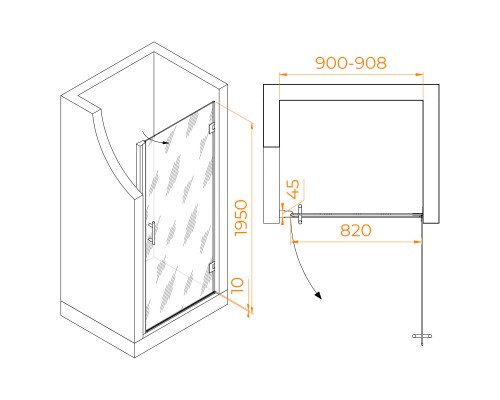 Душевая дверь RGW HO-011 900