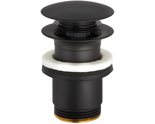 Донный клапан для раковины Kludi 1042639-00 с переливом, матовый черный