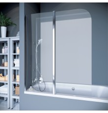 Шторка на ванну Koller Pool Waterfall Line 115х140, профиль хром, стекло прозрачное, L