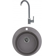 Комплект Мойка кухонная Granula 4801, графит + Смеситель 2125, графит