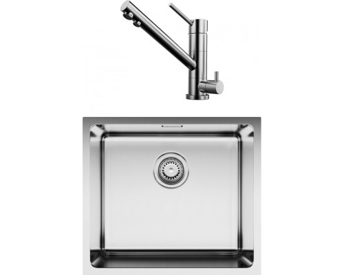 Комплект Мойка кухонная Omoikiri TADZAVA 49-U IN нержавеющая сталь + Смеситель Tonami BN нержавеющая сталь