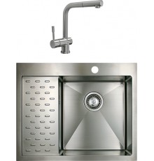 Комплект Мойка кухонная Seaman Eco Marino SMB-6351PLS + Смеситель Eco Venice SSN-0912P-GS