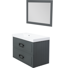 Мебель для ванной комнаты La Fenice Cubo Twin 90 L серая