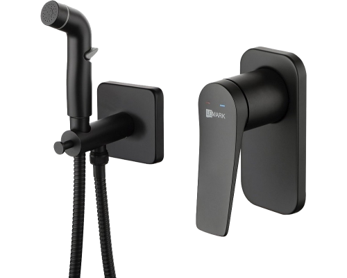 Гигиенический душ Lemark Bronx LM3719BL со смесителем, С ВНУТРЕННЕЙ ЧАСТЬЮ, черный