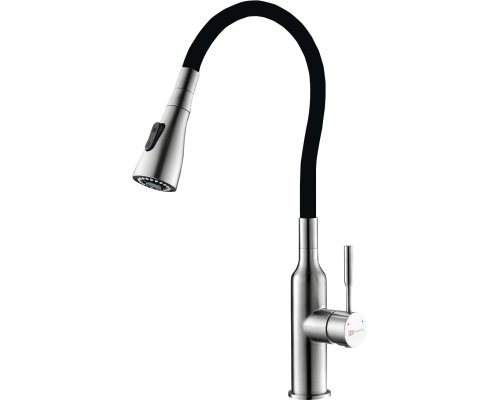 Смеситель для кухни Lemark Expert LM5082S-Black с гибким изливом