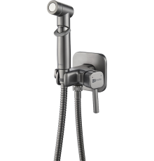 Гигиенический душ Lemark Solo LM7165GM со смесителем, С ВНУТРЕННЕЙ ЧАСТЬЮ, графит