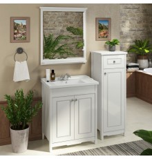 Мебель для ванной комнаты Comforty Тбилиси 70 напольная, белый глянец