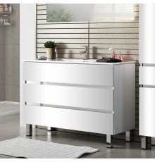 Тумба с раковиной Sanvit Кубэ -3 120 белый глянец