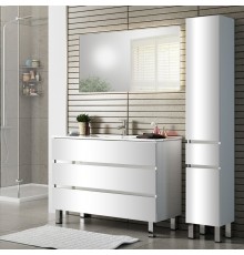 Мебель для ванной комнаты Sanvit Кубэ -3 120 белый глянец