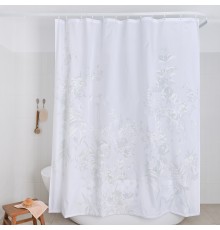 Штора для ванной Moroshka Fleur 943-301-01 белая