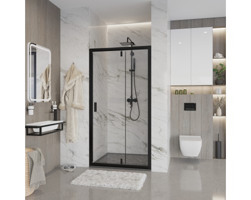 Душевая дверь в нишу Niagara Nova NG-83-8AB 80 см, черная