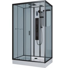 Душевая кабина Niagara Premium NG-6912-01GQL BLACK 120х80х210 левая, черная, с низким поддоном