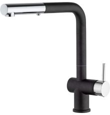 Смеситель для кухни Paini Cox HD44566CR1KM с выдвижной лейкой, metallic black