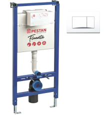 Система инсталляции для унитазов Pestan Fluenta 40006356 + Кнопка смыва Pestan Fluenta Active 40006360 белая
