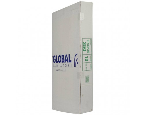 Радиатор биметаллический Global STYLE PLUS 350 10 секций боковое подключение (белый RAL 9010) STP03501010 (STP03501010)