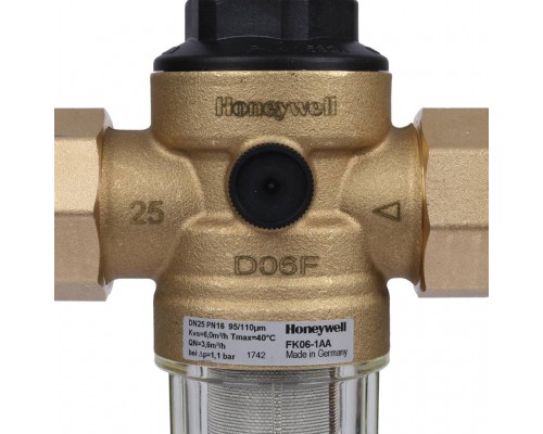 Самопромывной фильтр Honeywell (Resideo Braukmann) FK06-1  AA 100мк  с редуктором  давления (66078)