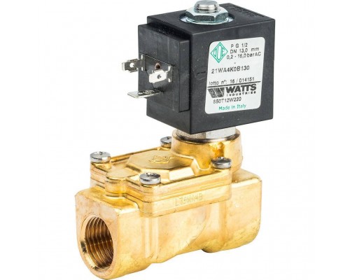 Соленоидный клапан Watts 850Т (850T12W220) для систем водоснабжения 1/2 230V Н.З. (10023639) Соленоидный клапан Watts 850Т (850T12W220) для систем водоснабжения 1/2 230V Н.З. (10023639)