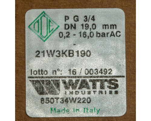 Соленоидный клапан Watts 850Т (850T34W220) для систем водоснабжения 3/4 230V Н.З. (10023642) Соленоидный клапан Watts 850Т (850T34W220) для систем водоснабжения 3/4 230V Н.З. (10023642)