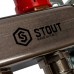 Коллектор из нержавеющей стали в сборе с расходомерами STOUT 6 выходов (SMS 0907 000006)